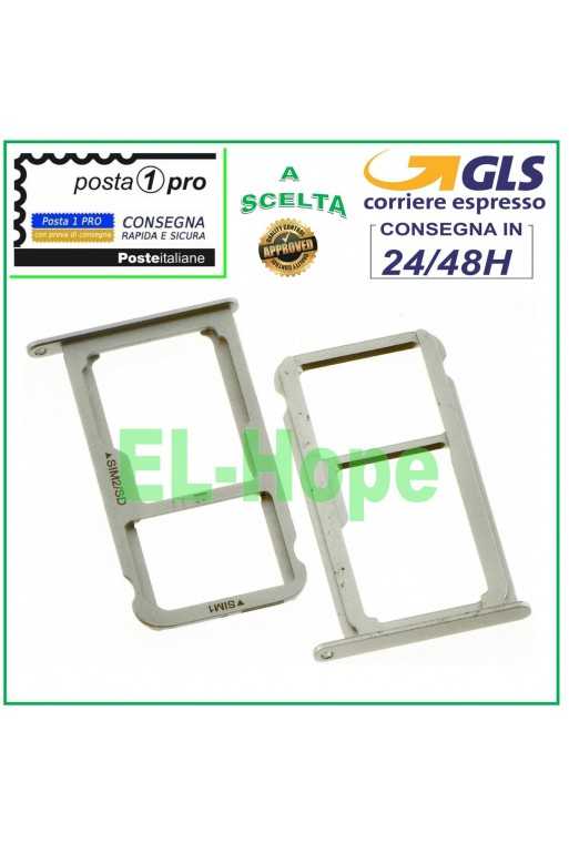 SLOT CARRELLO VANO SCHEDA NANO SIM + MICRO SD HUAWEI P9 EVA-L09 L19 L29 SILVER SLOT CARRELLO VANO SCHEDA NANO SIM + MICRO SD HUAWEI P9 EVA-L09 L19 L29 SILVER