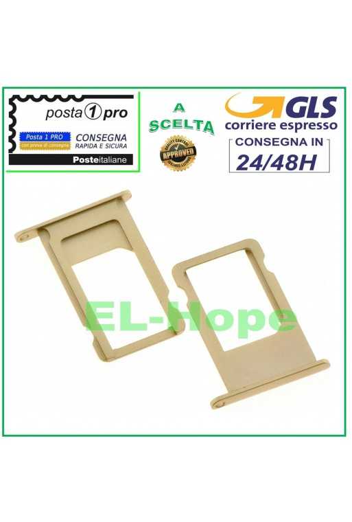 SLOT CARRELLO VANO PORTA NANO SIM CARD SCHEDA APPLE IPHONE 6S 6S+ PLUS ORO GOLD