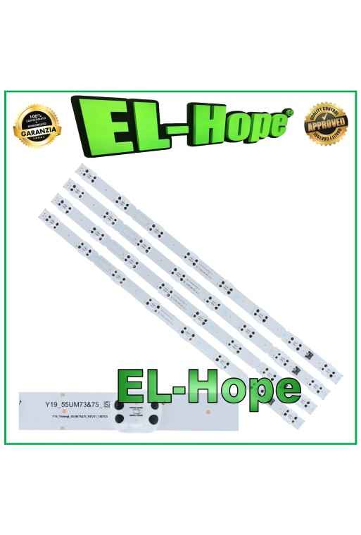 KIT 4 BARRE STRIP 8 LED PER TV 55" LG SSC-Y19-TRIDENT-55UM73/55UM75 EAV64592001