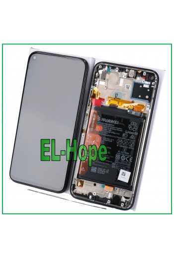 DISPLAY LCD ORIGINALE FRAME BATTERIA HUAWEI P40 LITE JNY-L21A JNY-LX1 TOUCH NERO