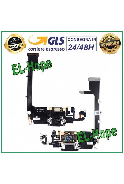 CONNETTORE RICARICA APPLE IPHONE 11 PRO MICROFONO FLAT DOCK CHIP DI CARICA NERO CONNETTORE RICARICA APPLE IPHONE 11 PRO MICROFONO FLAT DOCK CHIP DI CARICA NERO