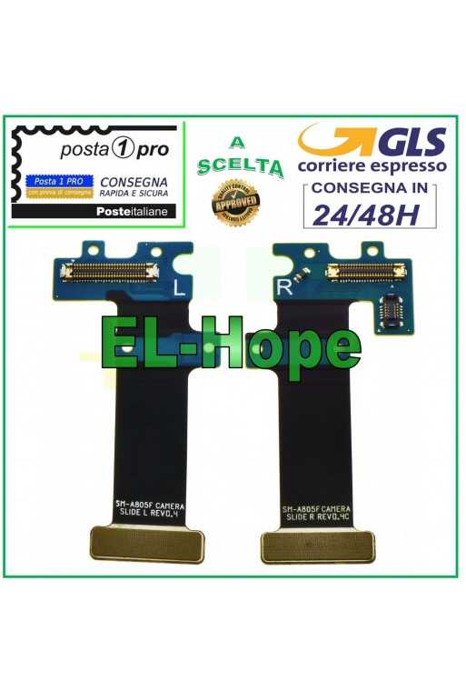 COPPIA L R FLAT FLEX CABLE CONNETTORE FOTOCAMERA PER SAMSUNG GALAXY A80 SM-A805F COPPIA L R FLAT FLEX CABLE CONNETTORE FOTOCAMERA PER SAMSUNG GALAXY A80 SM-A805F