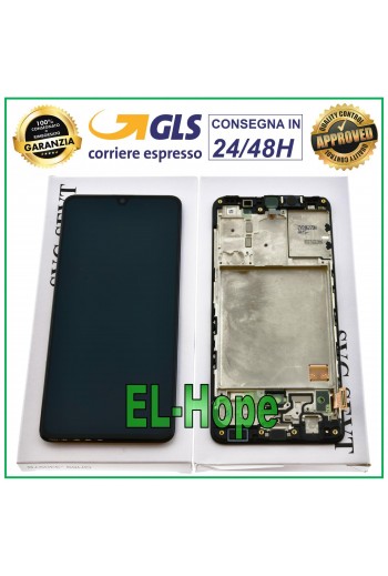 DISPLAY LCD + FRAME ORIGINALE SAMSUNG GALAXY A41 SM-A415 A415F TOUCH SCREEN NERO