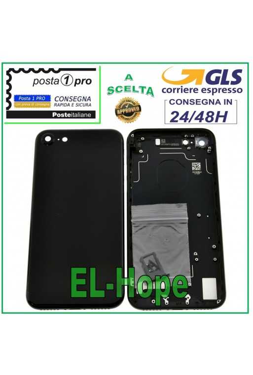 SCOCCA POSTERIORE FRAME TELAIO PER APPLE IPHONE 7 7G BACK CASE COVER NERO LUCIDO SCOCCA POSTERIORE FRAME TELAIO PER APPLE IPHONE 7 7G BACK CASE COVER NERO LUCIDO