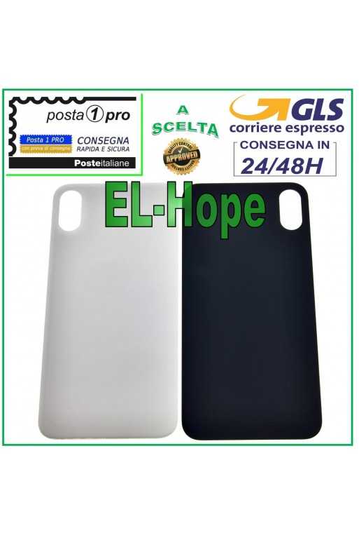 VETRO SCOCCA POSTERIORE COPRI BATTERIA PER APPLE IPHONE XS BACK COVER BIANCO