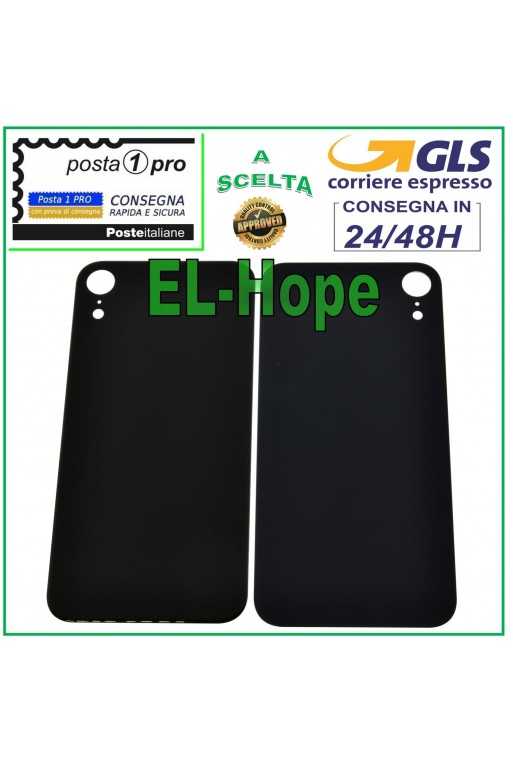 VETRO SCOCCA POSTERIORE COPRI BATTERIA PER APPLE IPHONE XR BACK COVER NERO BLACK VETRO SCOCCA POSTERIORE COPRI BATTERIA PER APPLE IPHONE XR BACK COVER NERO BLACK