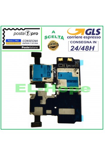 LETTORE SIM + MICRO SD SAMSUNG GALAXY S4 GT-I9505 I9505 FLAT FLEX CARD READER