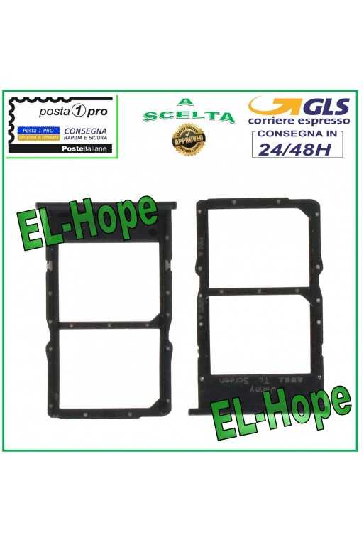 SLOT CARRELLO VANO PORTA SCHEDA DUAL SIM HUAWEI P40 LITE JNY-L21A LX1 NERO BLACK SLOT CARRELLO VANO PORTA SCHEDA DUAL SIM HUAWEI P40 LITE JNY-L21A LX1 NERO BLACK