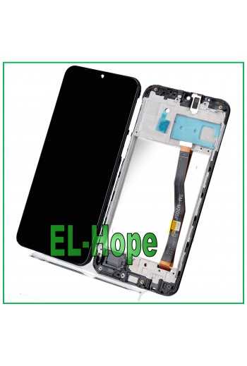 DISPLAY FRAME LCD PARI ORIGINALE SAMSUNG GALAXY M20 SM M205F TOUCH SCHERMO VETRO