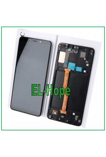 DISPLAY LCD FRAME ORIGINALE SAMSUNG GALAXY A9 2018 SM A920 TOUCH SCREEN NERO