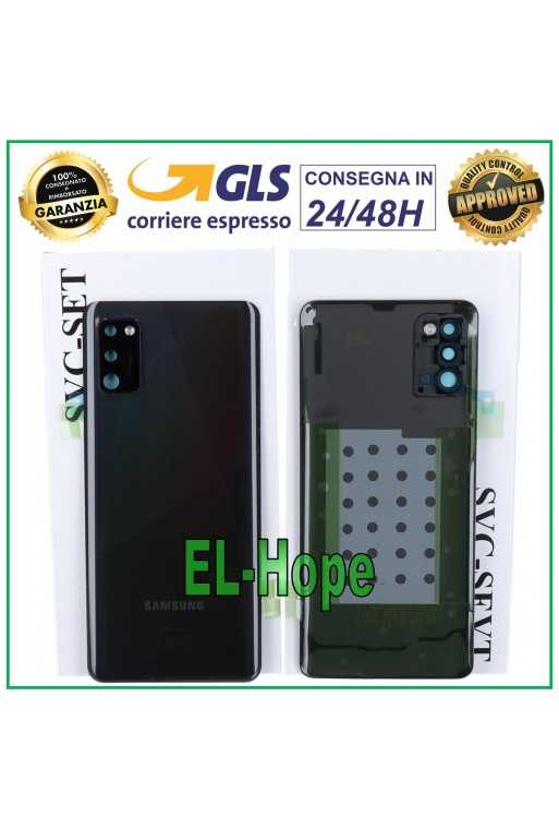 COPRI BATTERIA ORIGINALE SAMSUNG GALAXY A41 SM-A415 COPERCHIO POSTERIORE NERO COPRI BATTERIA ORIGINALE SAMSUNG GALAXY A41 SM-A415 COPERCHIO POSTERIORE NERO