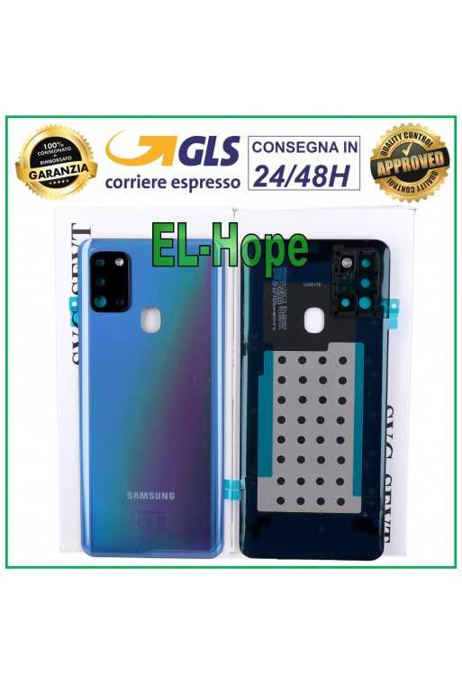 COPRI BATTERIA ORIGINALE SAMSUNG GALAXY A21S SM-A217 COPERCHIO POSTERIORE BLU COPRI BATTERIA ORIGINALE SAMSUNG GALAXY A21S SM-A217 COPERCHIO POSTERIORE BLU