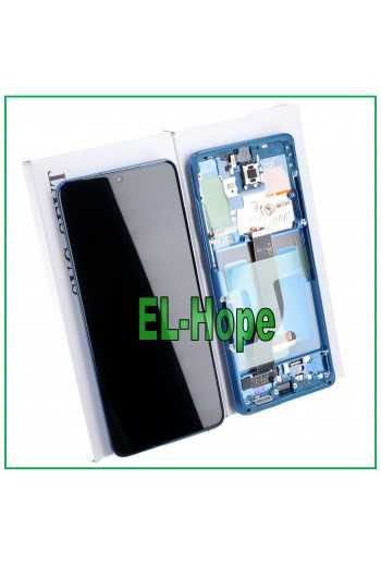 DISPLAY LCD FRAME ORIGINALE SAMSUNG GALAXY S20+ PLUS SM-G985 G986 TOUCH AURA BLU