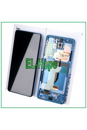 DISPLAY LCD FRAME ORIGINALE SAMSUNG GALAXY S20+ PLUS SM-G985 G986 TOUCH AURA BLU