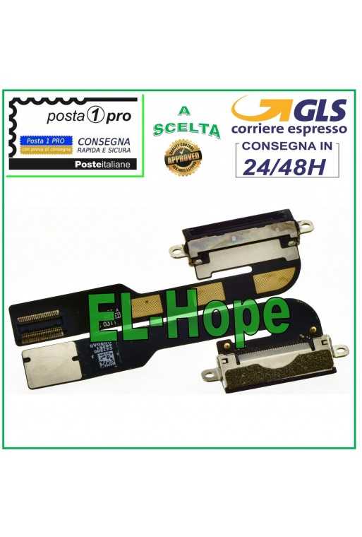CONNETTORE DI RICARICA APPLE IPAD 2 A1395 A1396 A1397 DOCK CARICA FLAT FLEX NERO CONNETTORE DI RICARICA APPLE IPAD 2 A1395 A1396 A1397 DOCK CARICA FLAT FLEX NERO