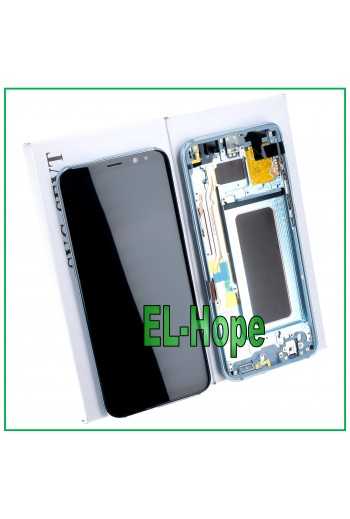 DISPLAY LCD FRAME ORIGINALE SAMSUNG GALAXY S8 PLUS SM-G955 F/FN TOUCH SCREEN BLU