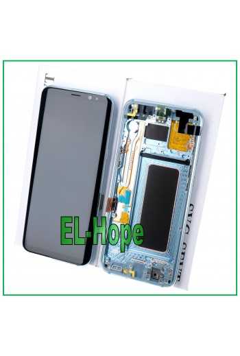 DISPLAY LCD FRAME ORIGINALE SAMSUNG GALAXY S8 PLUS SM-G955 F/FN TOUCH SCREEN BLU
