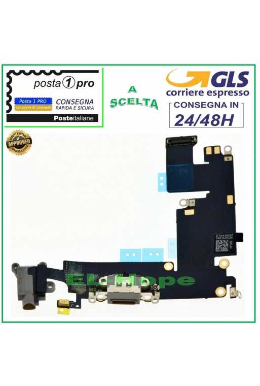 CONNETTORE RICARICA APPLE iPhone 6 PLUS MICROFONO JACK AUDIO DOCK CARICA NERO CONNETTORE RICARICA APPLE iPhone 6 PLUS MICROFONO JACK AUDIO DOCK CARICA NERO