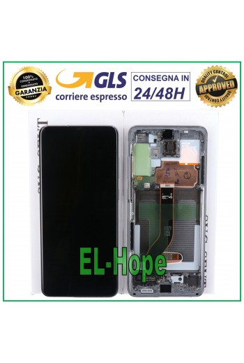 DISPLAY LCD FRAME ORIGINALE SAMSUNG GALAXY S20+ PLUS SM-G985 G986 5G TOUCH GRAY