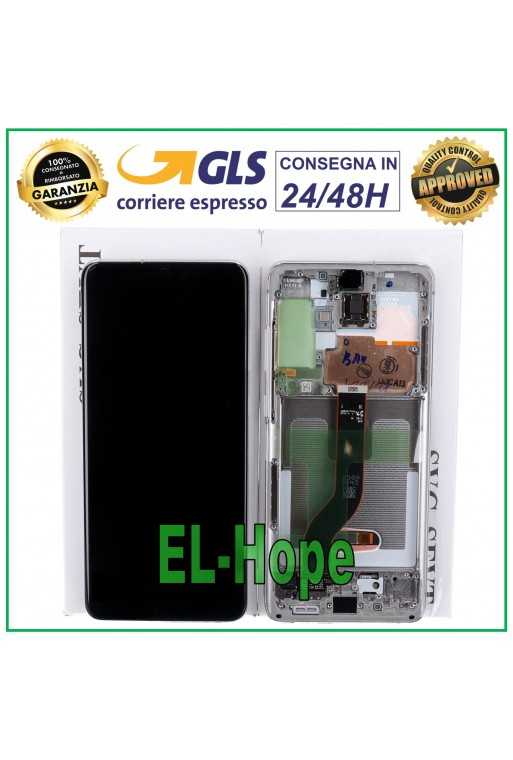 DISPLAY LCD FRAME ORIGINALE SAMSUNG GALAXY S20 PLUS SM-G985 G986 5G TOUCH BIANCO DISPLAY LCD FRAME ORIGINALE SAMSUNG GALAXY S20 PLUS SM-G985 G986 5G TOUCH BIANCO