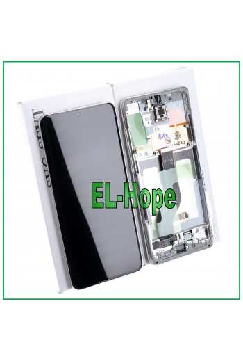 DISPLAY LCD FRAME ORIGINALE SAMSUNG GALAXY S20 PLUS SM-G985 G986 5G TOUCH BIANCO