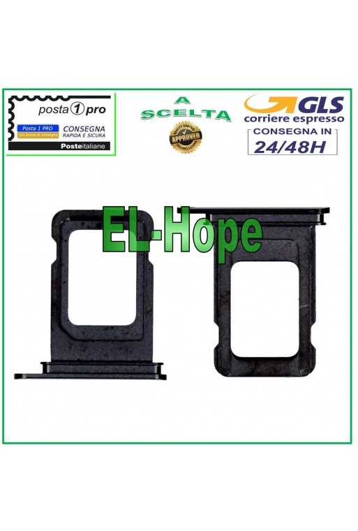 SLOT CARRELLO VANO PORTA NANO SIM CARD ALLOGGIO SCHEDA APPLE IPHONE 11 PRO NERO SLOT CARRELLO VANO PORTA NANO SIM CARD ALLOGGIO SCHEDA APPLE IPHONE 11 PRO NERO