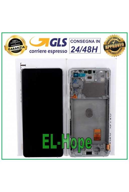 DISPLAY LCD + FRAME ORIGINALE SAMSUNG GALAXY S20 FE SM-G780F TOUCH SCREEN BIANCO DISPLAY LCD + FRAME ORIGINALE SAMSUNG GALAXY S20 FE SM-G780F TOUCH SCREEN BIANCO