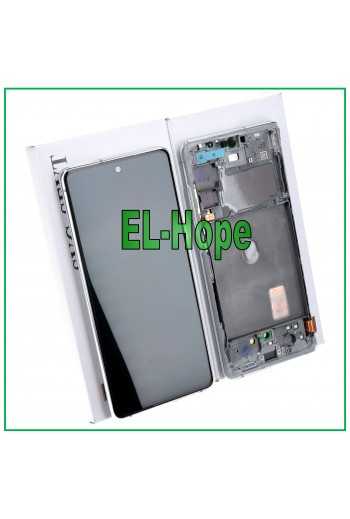 DISPLAY LCD + FRAME ORIGINALE SAMSUNG GALAXY S20 FE SM-G780F TOUCH SCREEN BIANCO