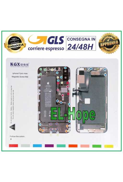 TAPPETO ISCREWS PAD MAGNETICO ILLUSTRATO SMONTAGGIO VITI APPLE IPHONE 11 PRO MAX TAPPETO ISCREWS PAD MAGNETICO ILLUSTRATO SMONTAGGIO VITI APPLE IPHONE 11 PRO MAX
