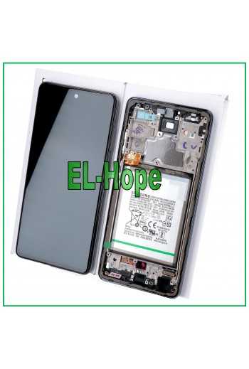 DISPLAY LCD + TOUCH ORIGINALE 100% SAMSUNG GALAXY A72 SM A725 A726 FRAME NERO