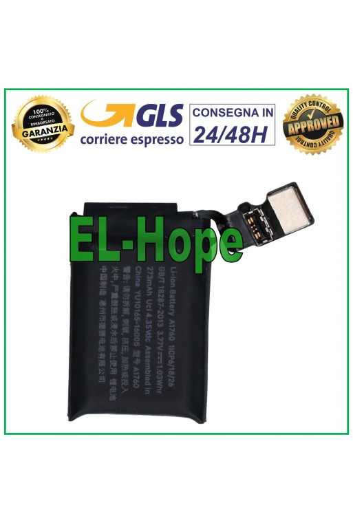 BATTERIA PER APPLE WATCH SERIE 2 GENERAZIONE 38 mm IWATCH BATTERY A1760 273 mAh BATTERIA PER APPLE WATCH SERIE 2 GENERAZIONE 38 mm IWATCH BATTERY A1760 273 mAh
