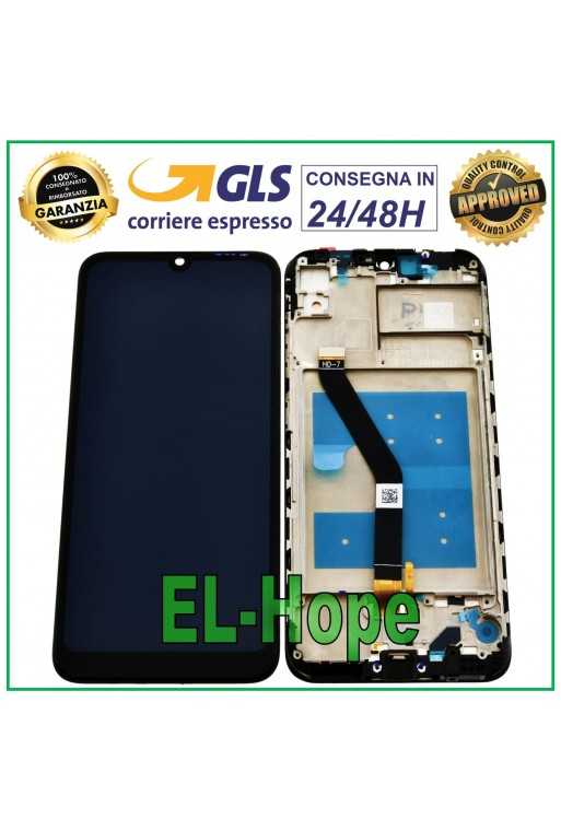 DISPLAY FRAME PER HUAWEI Y6 2019 HONOR 8A MRD-LX1 LX2 TOUCH SCREEN SCHERMO NERO DISPLAY FRAME PER HUAWEI Y6 2019 HONOR 8A MRD-LX1 LX2 TOUCH SCREEN SCHERMO NERO
