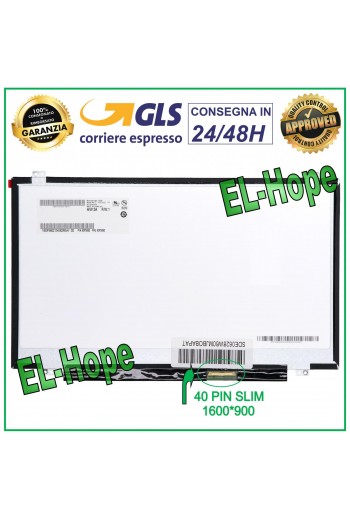 DISPLAY B140RW02 V.1 LCD NOTEBOOK 14" 40 PIN SLIM 1600*900 SCHERMO HD LED