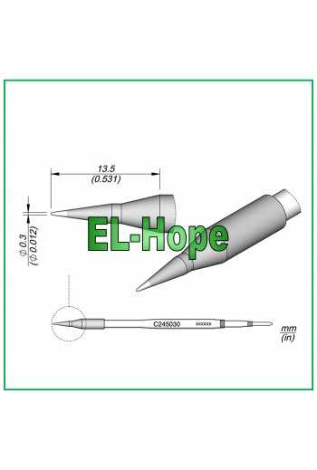 CARTUCCIA C245030 JBC CARTRIDGE CONICAL 0.3 mm PUNTA STILO SALDATORE ORIGINALE