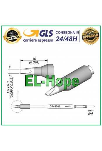 CARTUCCIA C245768 JBC CARTRIDGE CHISEL 1.5 X 0.3 PUNTA STILO SALDATORE ORIGINALE