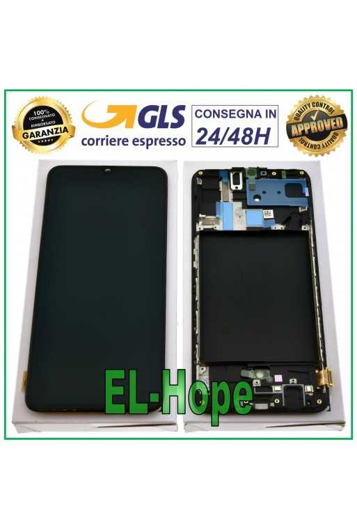 DISPLAY ORIGINALE SAMSUNG GALAXY A70 SM-A705 A705F LCD FRAME TOUCH SCREEN NERO DISPLAY ORIGINALE SAMSUNG GALAXY A70 SM-A705 A705F LCD FRAME TOUCH SCREEN NERO