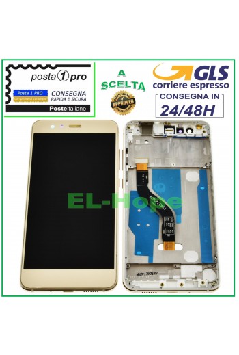 LCD DISPLAY FRAME PER HUAWEI P10 LITE WAS-LX1 LX1A TOUCH SCREEN SCHERMO ORO