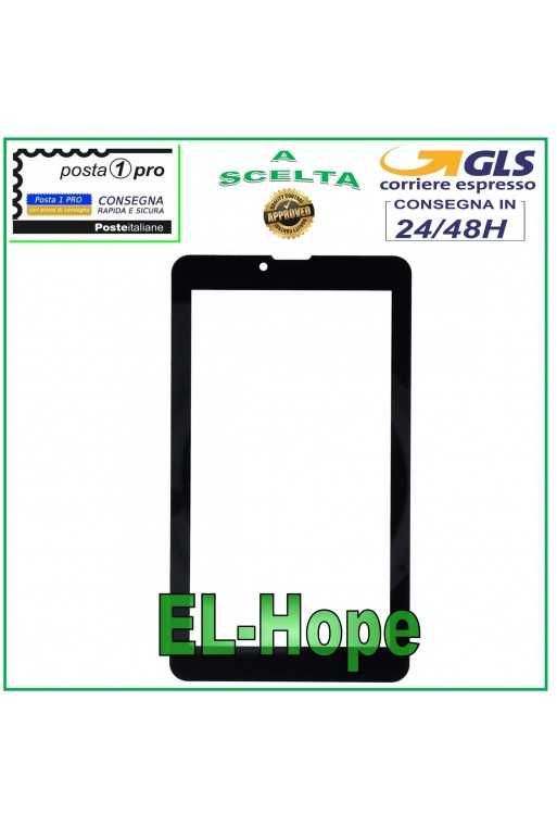 VETRO PER TOUCH SCREEN MAJESTIC TAB 527 GLASS ORIGINALE NERO + BIADESIVO VETRO PER TOUCH SCREEN MAJESTIC TAB 527 GLASS ORIGINALE NERO + BIADESIVO