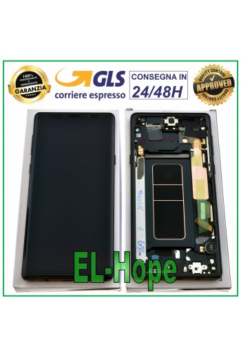 DISPLAY LCD ORIGINALE SAMSUNG GALAXY NOTE 9 SM-N960 SM-N960F TOUCH SCREEN NERO
