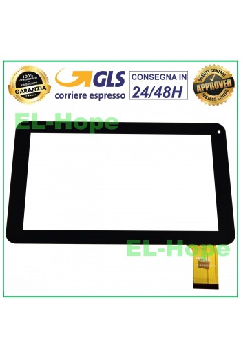 TOUCH SCREEN VETRO TABLET MAJESTIC TAB-192 3G FLATE LARGO DIGITIZER 9" NERO