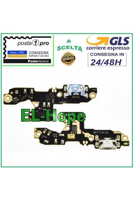 CONNETTORE RICARICA XIAOMI REDMI 7 MICROFONO DOCK PCB MICRO USB CARICA FLAT FLEX