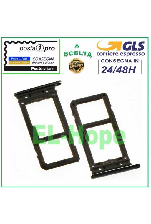 SLOT CARRELLO VANO SCHEDA + MICRO SD CARD SAMSUNG GALAXY S8 PLUS SM-G955F NERO