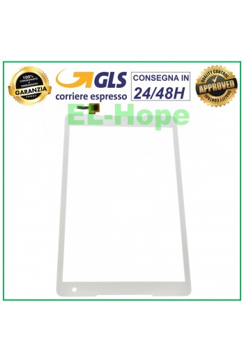 TOUCH SCREEN VETRO PER TABLET ALCATEL A3 10" 4G 9026X-2AALWE1 DIGITIZER BIANCO