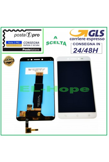 DISPLAY LCD ASUS ZENFONE LIVE ZB501KL A007 TOUCH SCREEN SCHERMO VETRO BIANCO