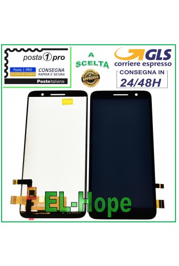 DISPLAY LCD ALCATEL ONE TOUCH 1 5033 X 5033D-2AALWE1 TOUCH SCREEN VETRO NERO