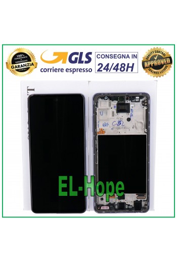 DISPLAY LCD TOUCH ORIGINALE 100% SAMSUNG GALAXY A52 SM A525F A526B FRAME VIOLA