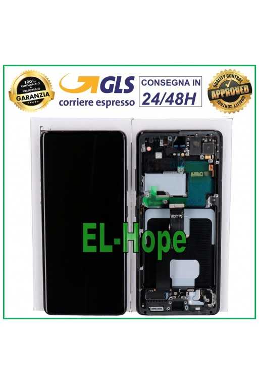 DISPLAY LCD ORIGINALE 100% FRAME SAMSUNG GALAXY S21 ULTRA SM-G998 TOUCH NERO DISPLAY LCD ORIGINALE 100% FRAME SAMSUNG GALAXY S21 ULTRA SM-G998 TOUCH NERO