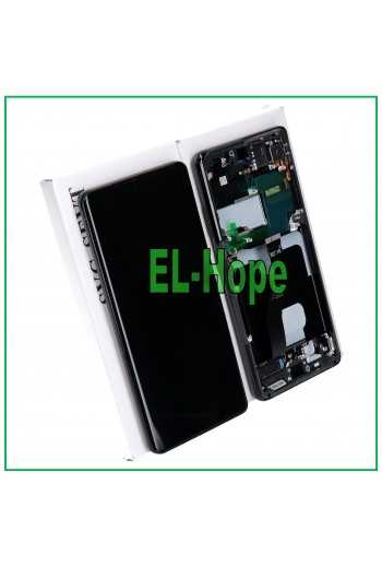 DISPLAY LCD ORIGINALE 100% FRAME SAMSUNG GALAXY S21 ULTRA SM-G998 TOUCH NERO