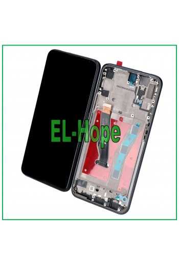 DISPLAY LCD FRAME PER HUAWEI P SMART PRO STK-L21 TOUCH SCREEN MONITOR VETRO NERO