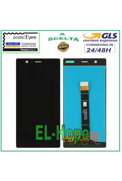 DISPLAY LCD PER NOKIA 3 N3 TA 1032 1020 1028 TOUCH SCREEN VETRO SCHERMO NERO DISPLAY LCD PER NOKIA 3 N3 TA 1032 1020 1028 TOUCH SCREEN VETRO SCHERMO NERO